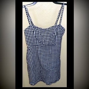 NWOT 100% Cotton Black & White Checkered Sleeveless Mini Dress size S